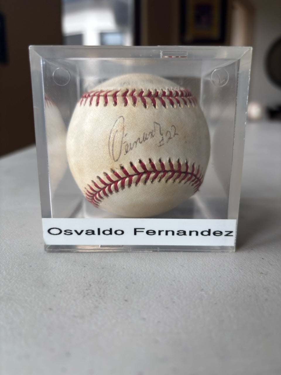 Osvaldo Fernandez Autograph Baseball