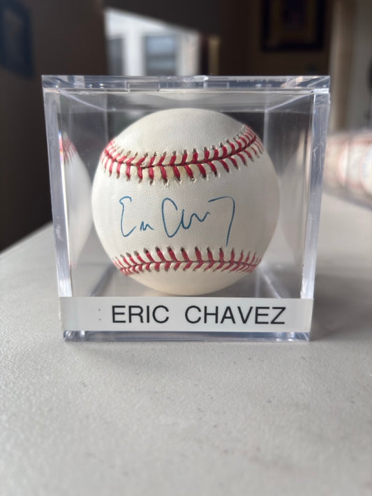Eric Chavez Autograph Baseball