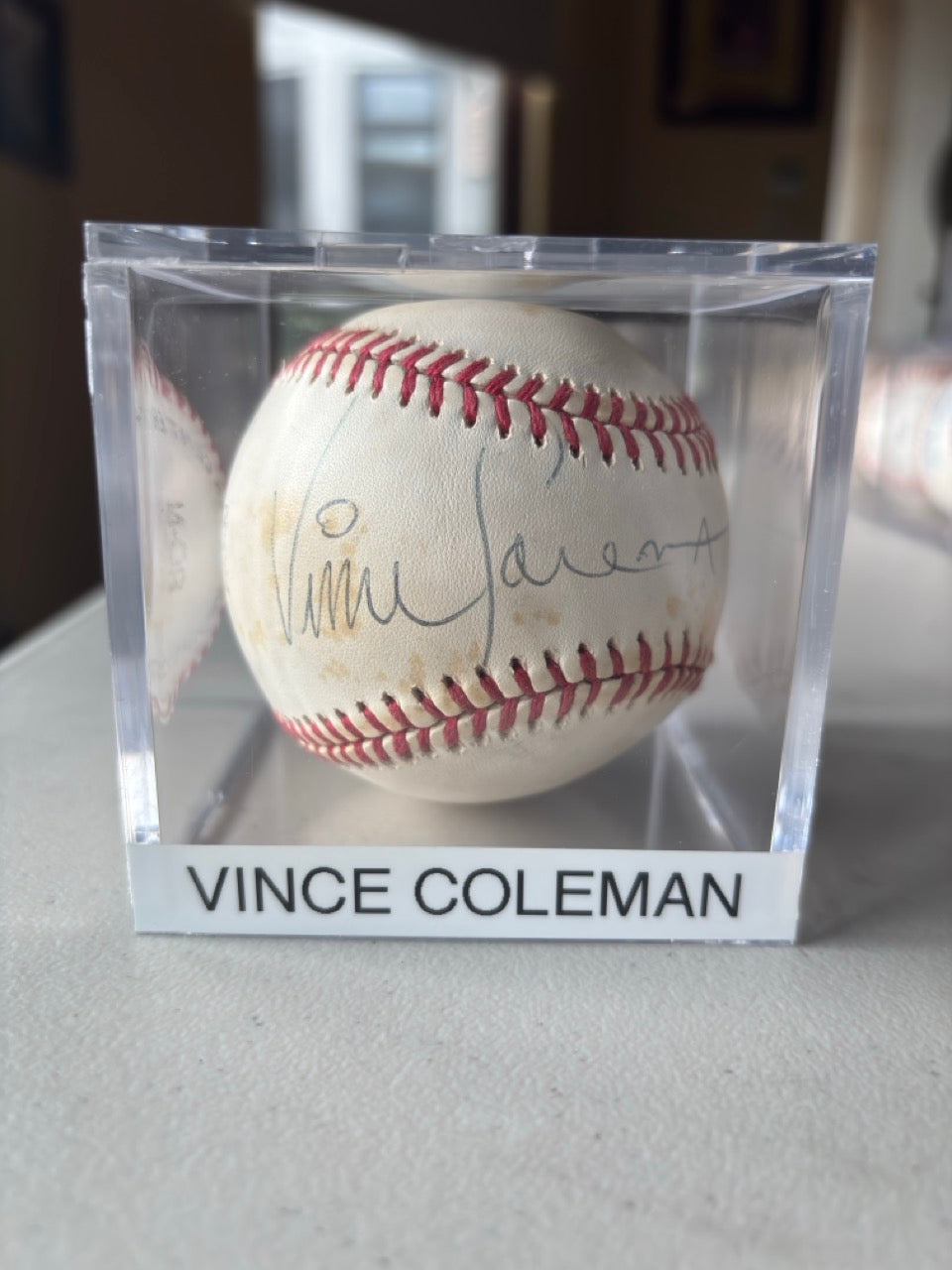 Vince Coleman Autograph Baseball
