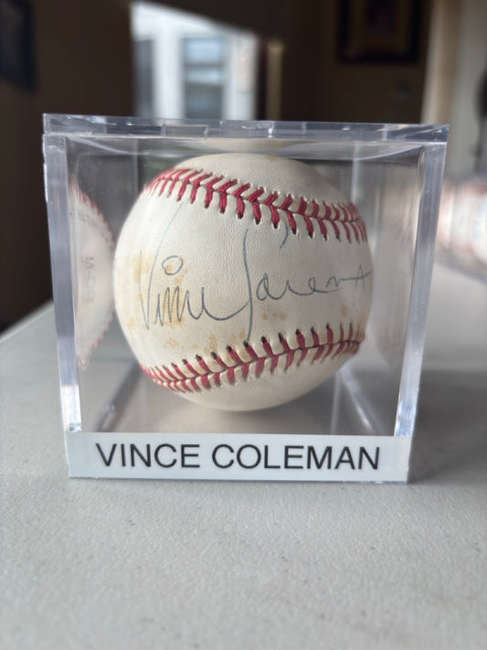 Vince Coleman Autograph Baseball