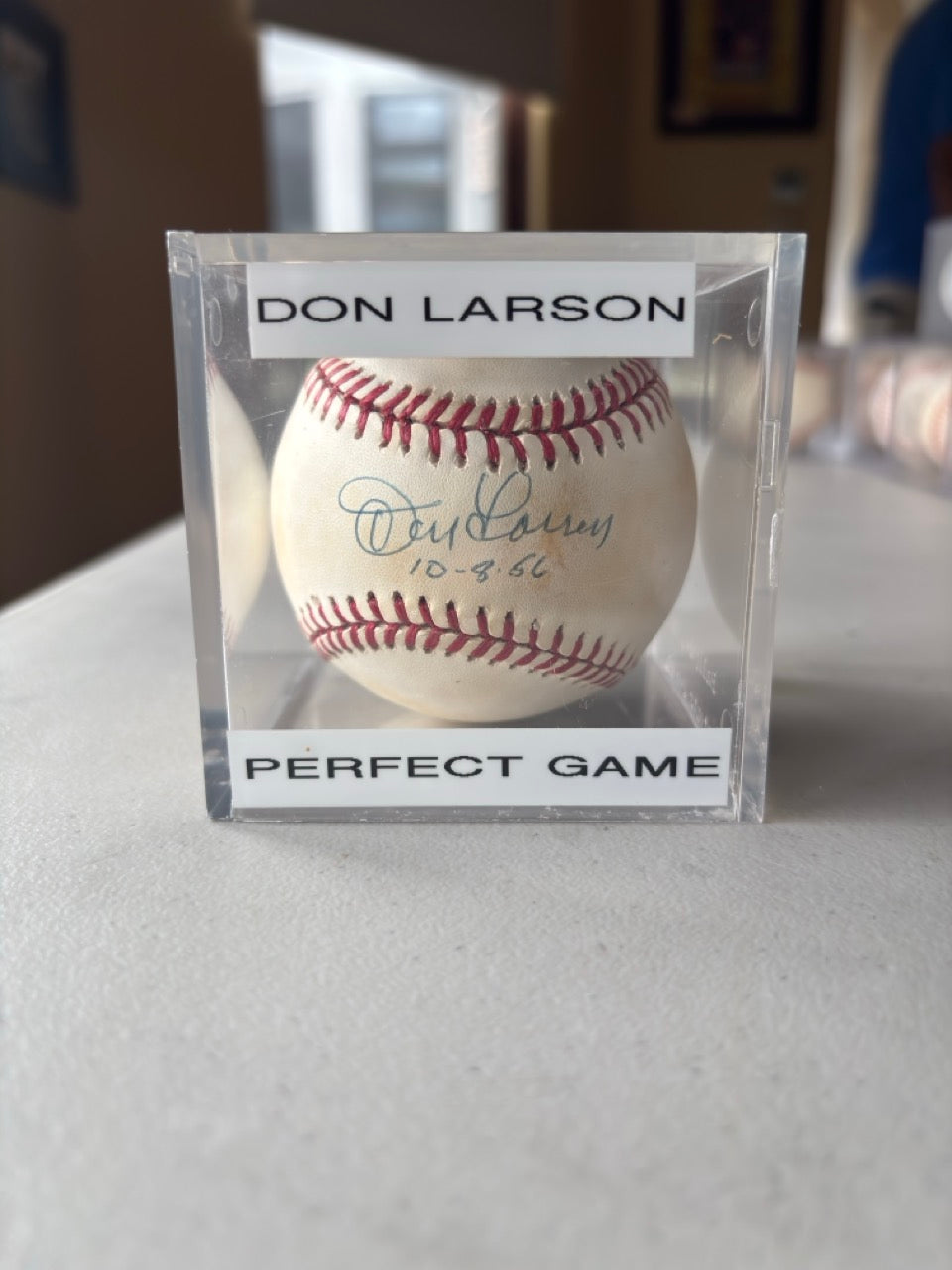 Don Larson Autograph Baseball w/ Inscription