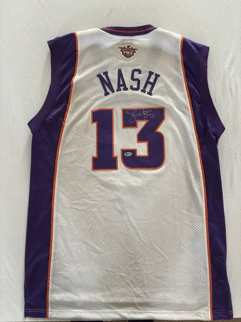 Steve Nash Dual Autograph Suns Jersey w/ Beckett COA