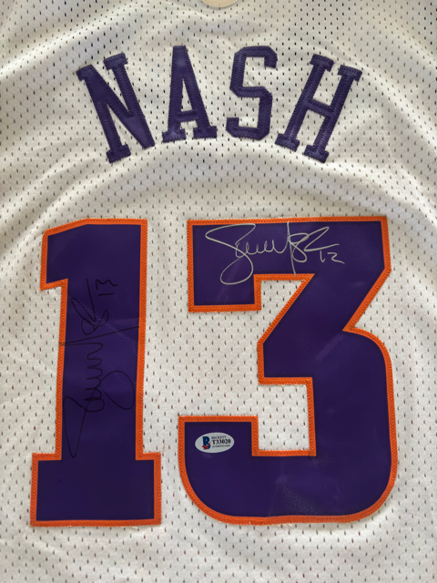 Steve Nash Dual Autograph Suns Jersey w/ Beckett COA