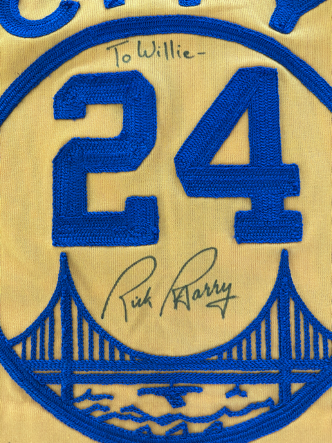 Rick Barry Personalized Autograph Warriors Jersey w/ Beckett COA