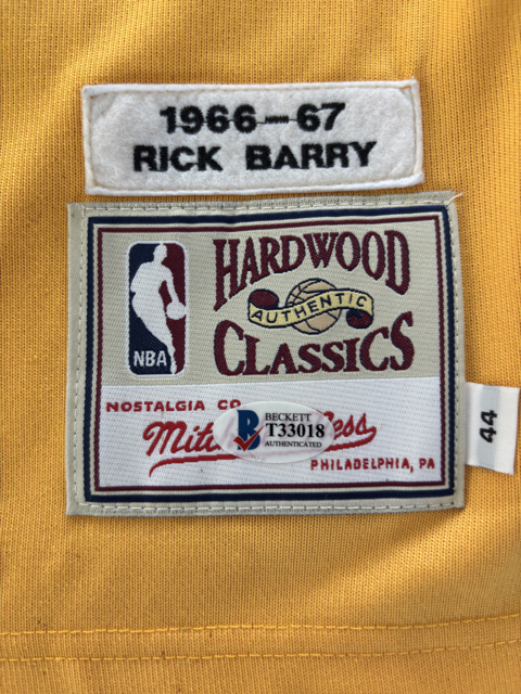 Rick Barry Personalized Autograph Warriors Jersey w/ Beckett COA