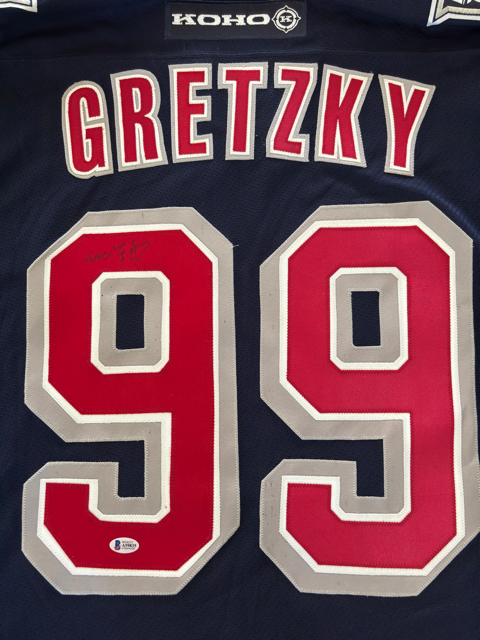 Wayne Gretzky Autographed Rangers Jersey w/ Beckett LOA