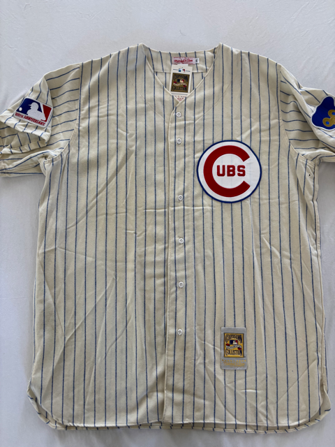 Ernie Banks Cooperstown Collection Cubs Autograph Jersey w/ Beckett COA