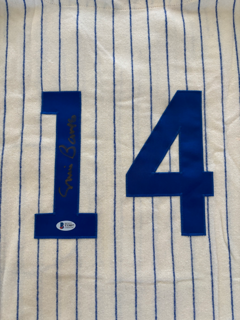 Ernie Banks Cooperstown Collection Cubs Autograph Jersey w/ Beckett COA