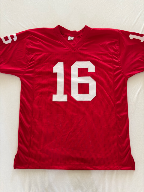 Joe Montana Autograph Achievements 49ers Jersey w/ Beckett COA