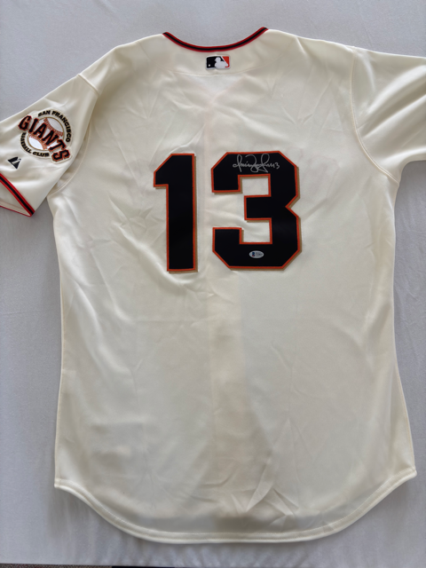 Omar Vizquel Autograph Giants 50th Anniversary Jersey w/ Beckett COA