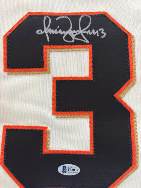 Omar Vizquel Autograph Giants 50th Anniversary Jersey w/ Beckett COA