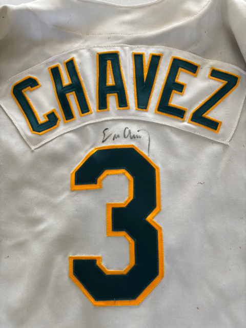 Eric Chavez Autograph Athletics Jersey w/ Beckett COA