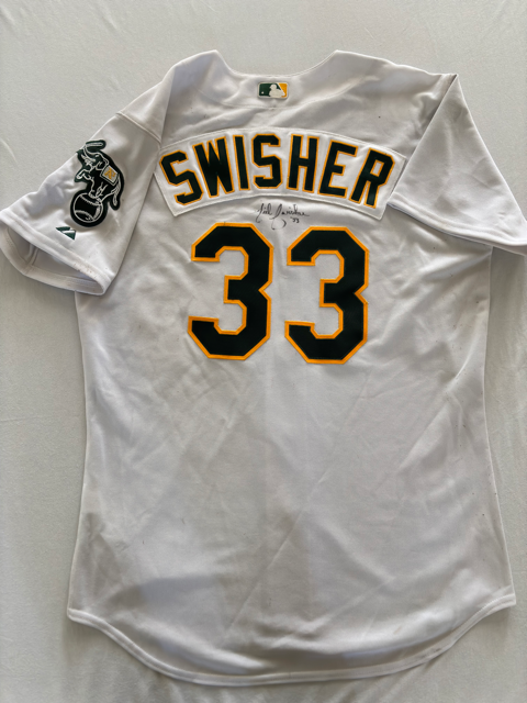 Nick Swisher Autograph Athletics Jersey w/ Beckett COA