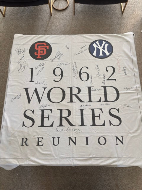 1962 World Series Reunion Autograph Banner w/ Beckett LOA