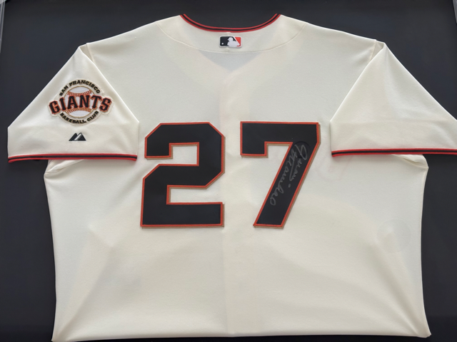 Juan Marichal Framed Autograph Giants Jersey