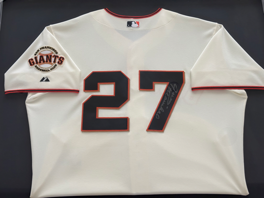Juan Marichal Framed Autograph Giants Jersey