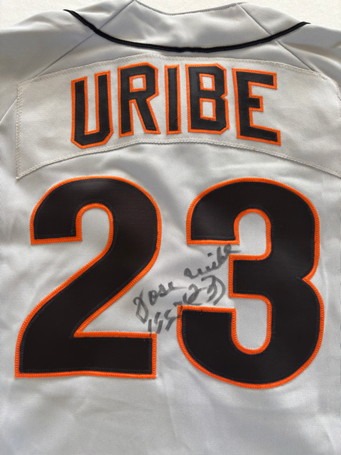 Jose Uribe Autograph Giants Jersey
