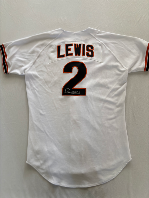Darren Lewis Autograph Giants Jersey