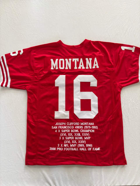 Joe Montana Career Achievements Replica Jersey