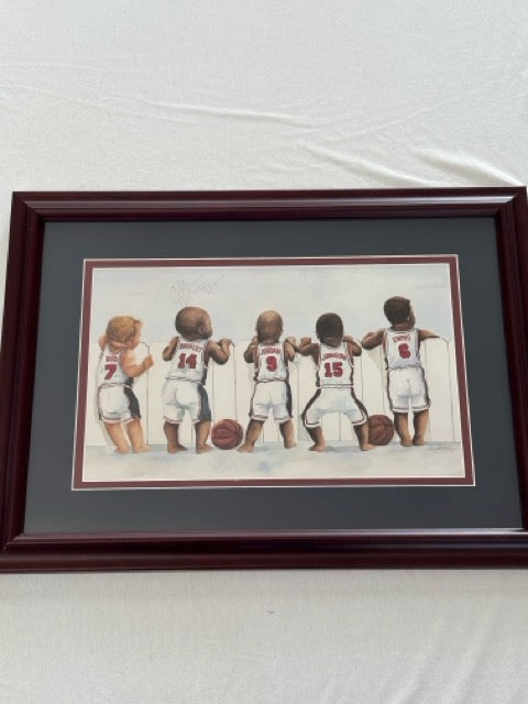 Baby Dream Team Print w/ Charles Barkley Autograph