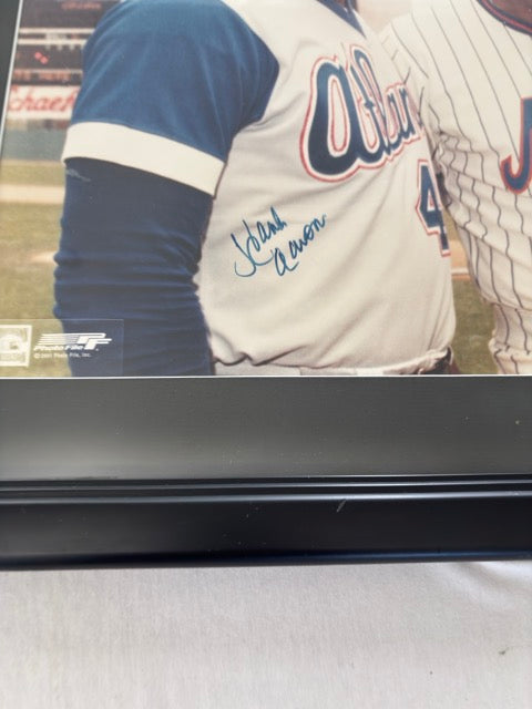 Hank Aaron & Willie Mays Autograph Photo