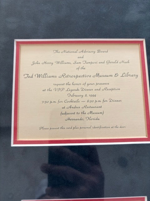 Ted Williams Rare Limited Edition Framed Lithographed Print