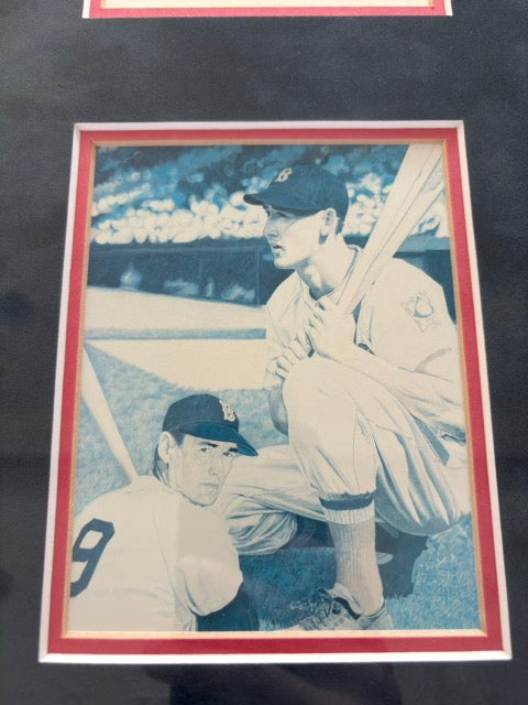 Ted Williams Rare Limited Edition Framed Lithographed Print