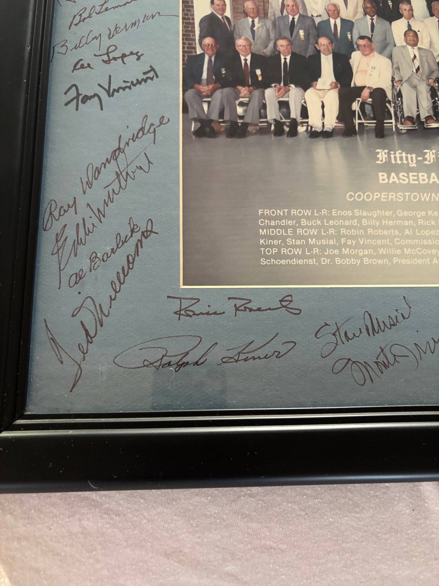 1990 Hall of Fame Ceremony Photo w/ 30+ Signatures