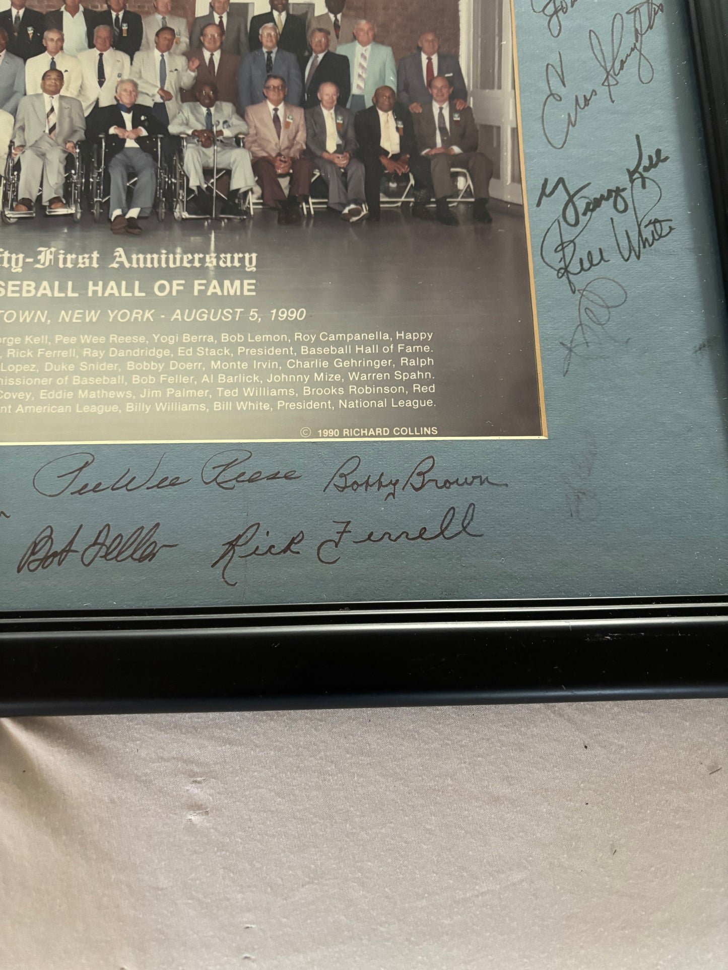 1990 Hall of Fame Ceremony Photo w/ 30+ Signatures