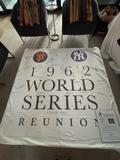 1962 World Series Reunion Autograph Banner w/ Beckett LOA