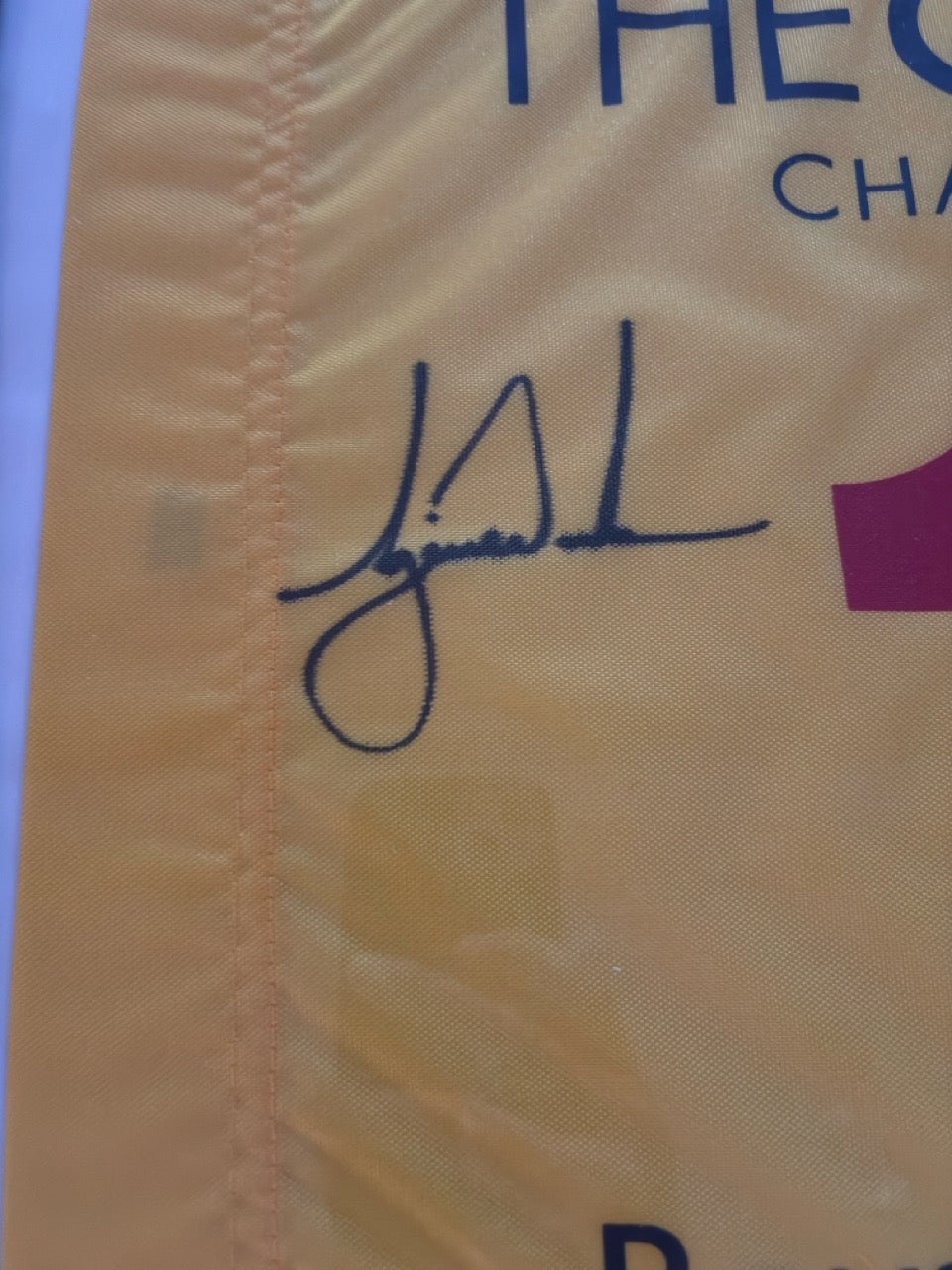Tiger Woods 2006 The Open Championship Autograph 18th Flag