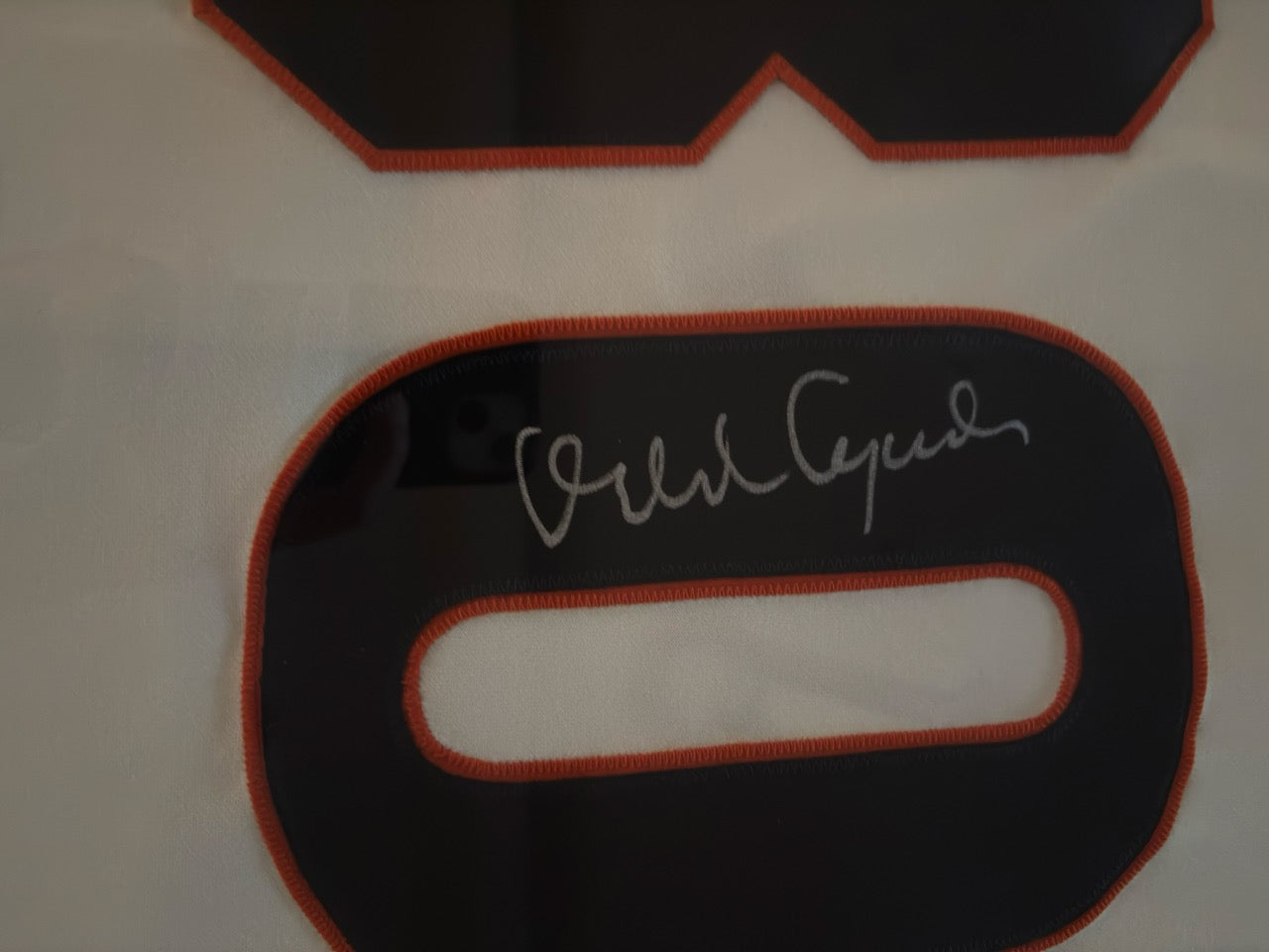 Orlando Cepeda Autograph Framed Giants Jersey