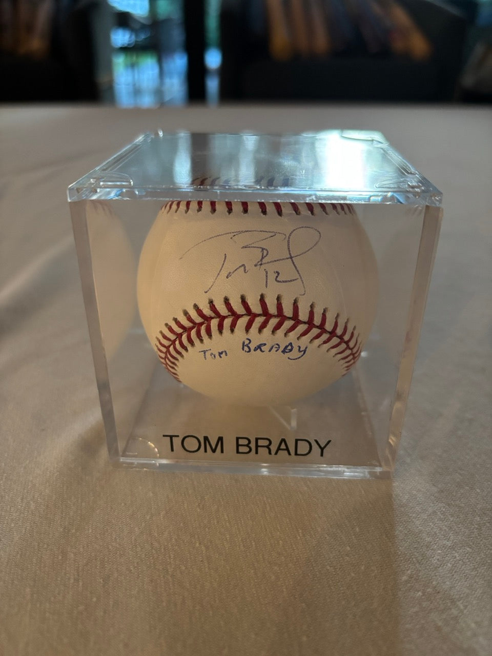 Tom Brady Autograph Baseball w/ Beckett LOA