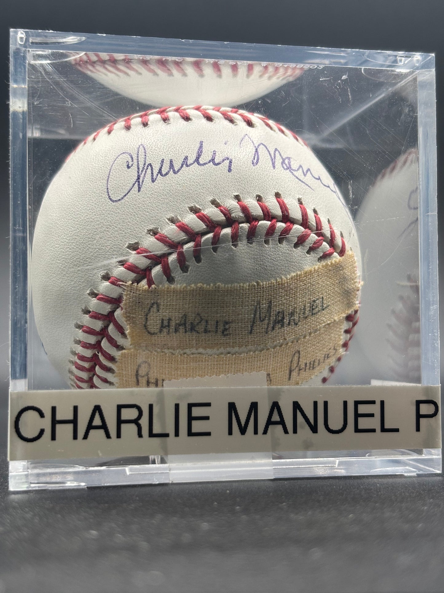 Charlie Manuel Autograph Baseball