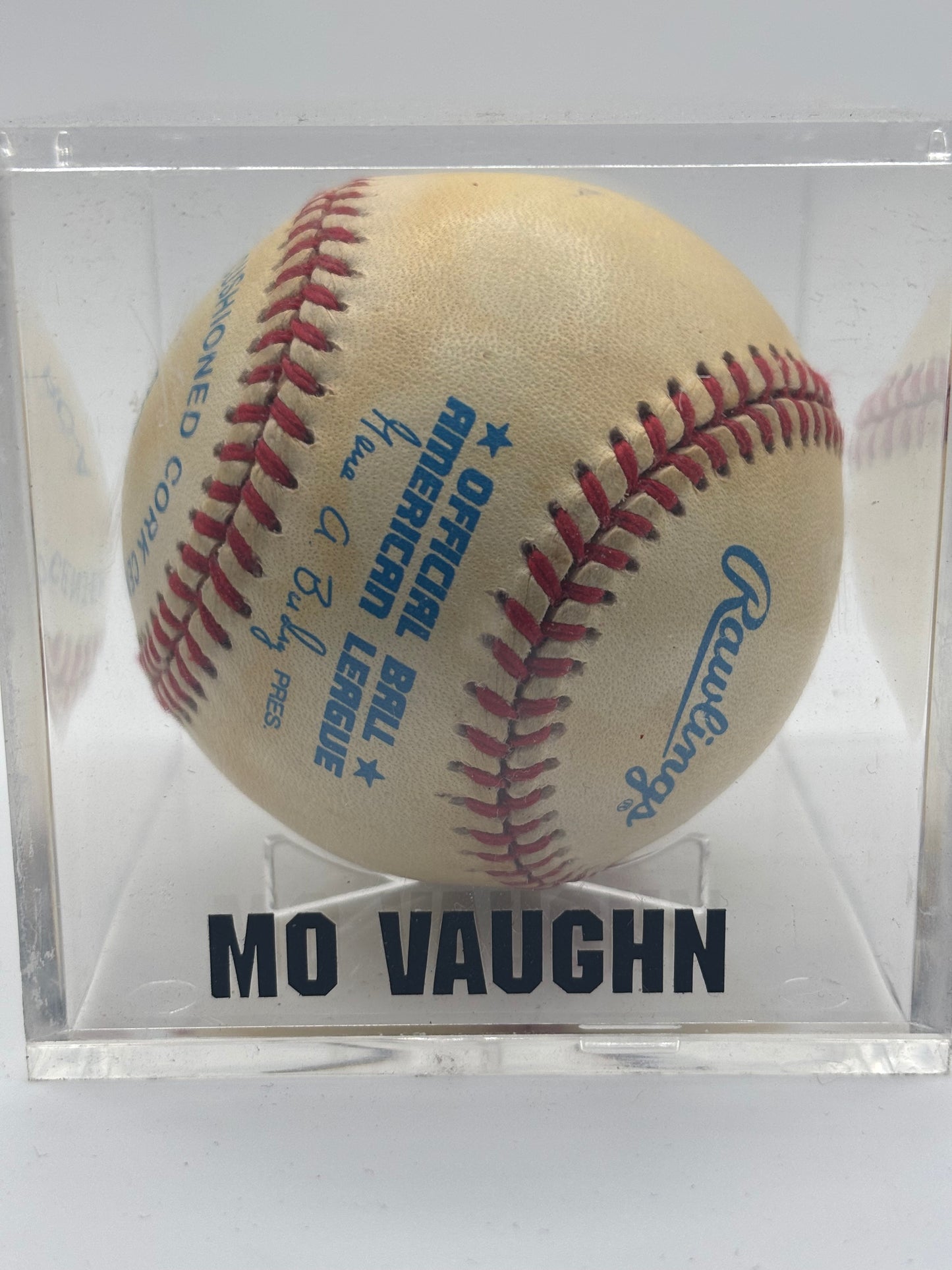 Mo Vaughn Autograph Baseball