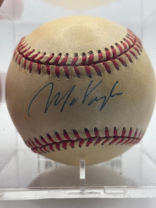 Mo Vaughn Autograph Baseball