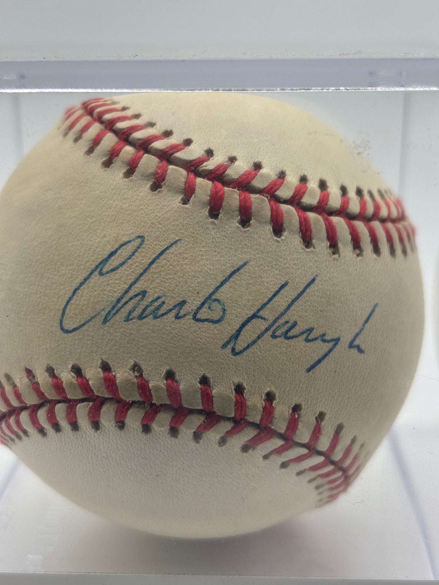 Charlie Hough Autograph Baseball
