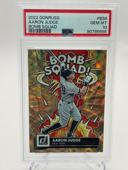 Aaron Judge 2022 Donruss Bomb Squad Insert 890/999 PSA 10