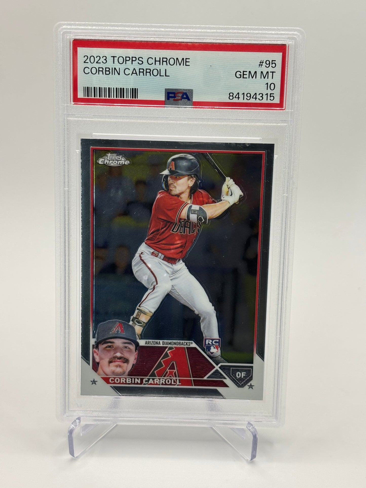 Corbin Carroll 2023 Topps Chrome RC PSA 10