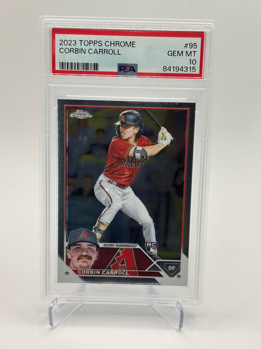 Corbin Carroll 2023 Topps Chrome RC PSA 10
