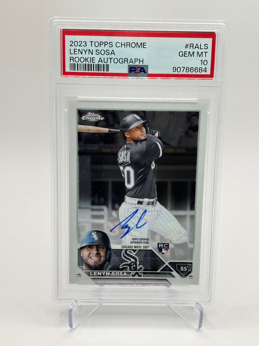 Lenyn Sosa 2023 Topps Chrome RC Auto PSA 10