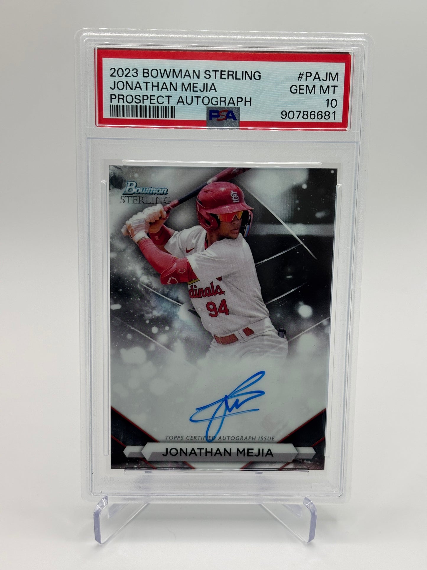 Jonathan Mejia 2023 Bowman Sterling Prospect Auto PSA 10