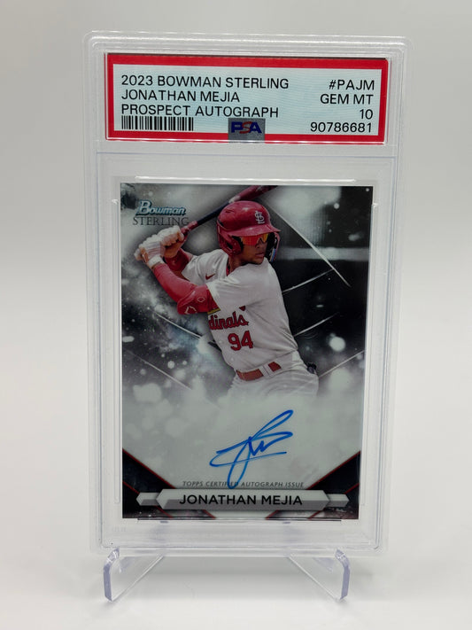 Jonathan Mejia 2023 Bowman Sterling Prospect Auto PSA 10