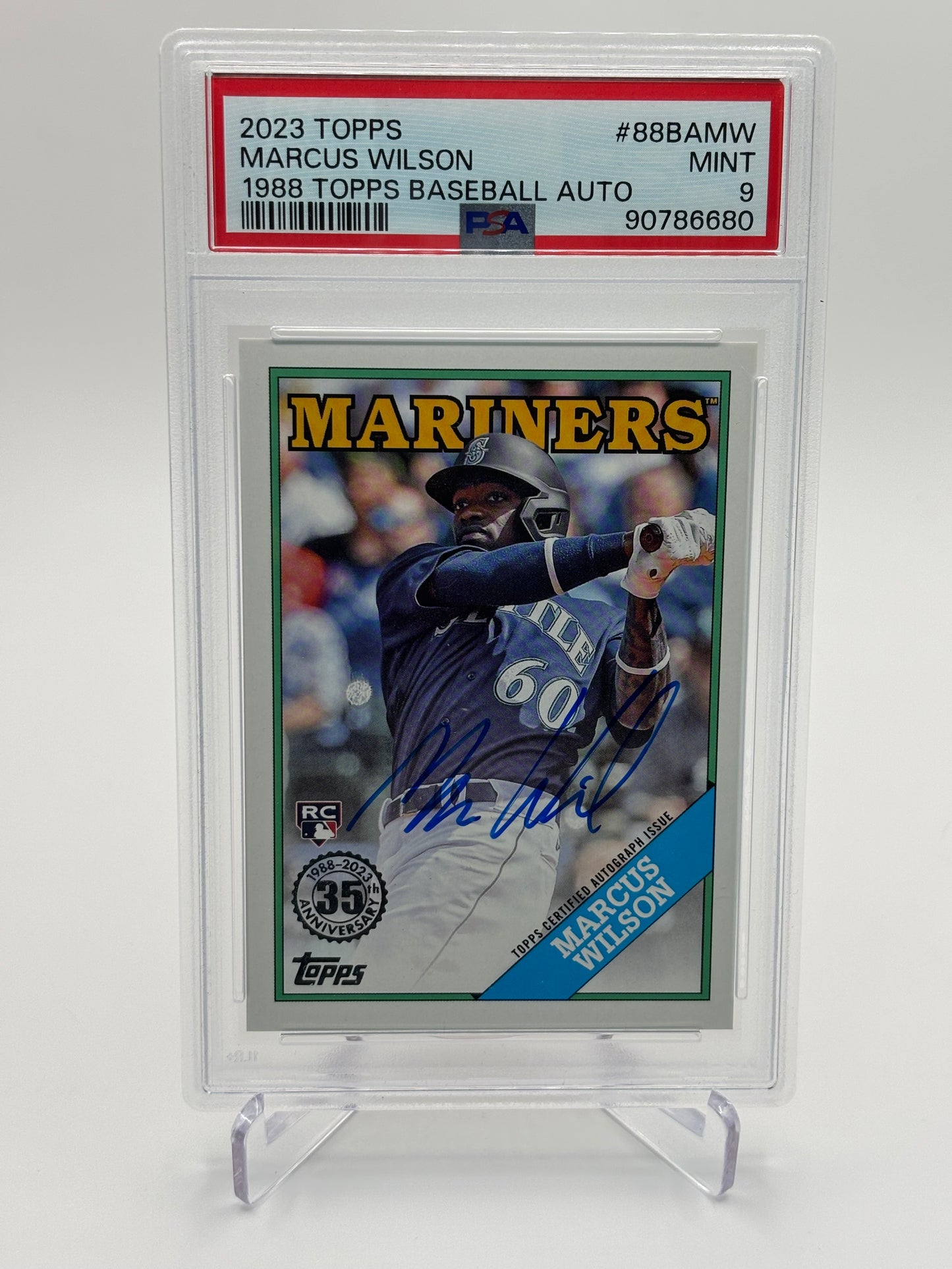 Marcus Wilson 2023 Topps 1988 35th Anniversary RC Auto PSA 9