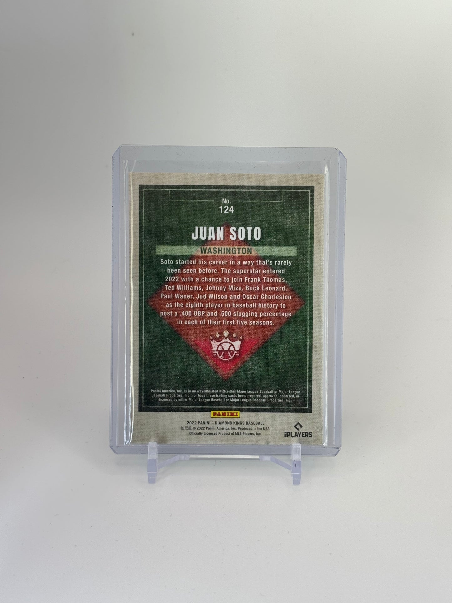 Juan Soto 2022 Diamond Kings SP Antique Frame #13/18